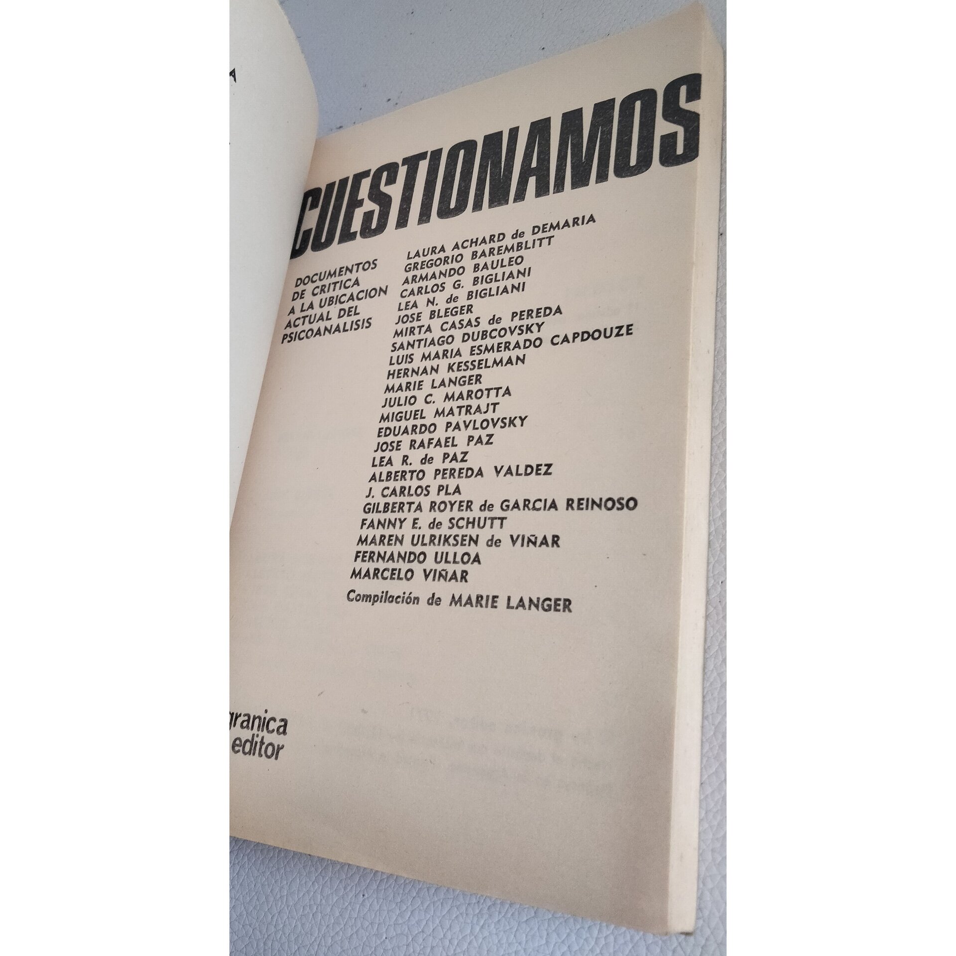 Izquierda Freudiana " Cuestionamos " - 5